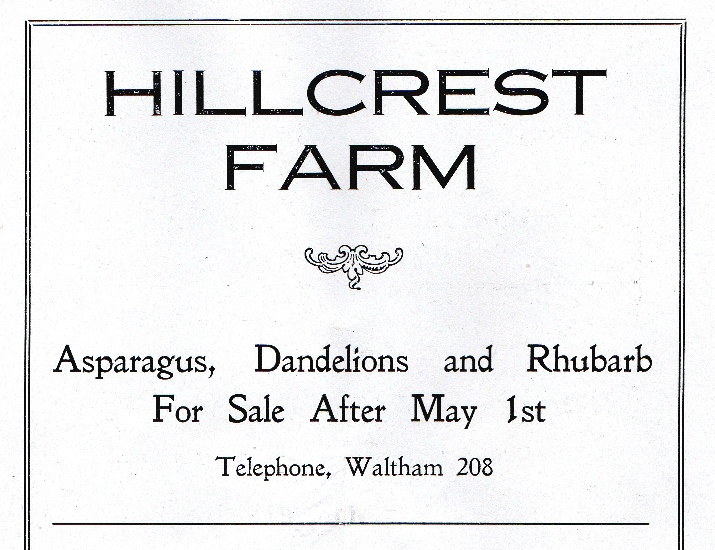 Hillcrest Farm advertisement