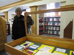 Pam Fox setting up new exhibit