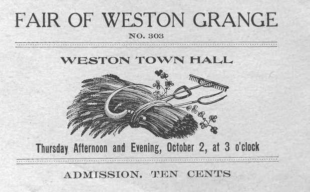 Advertisement for Weston Grange Fair
