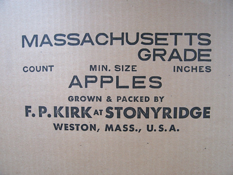 Panel from an apple shipping carton