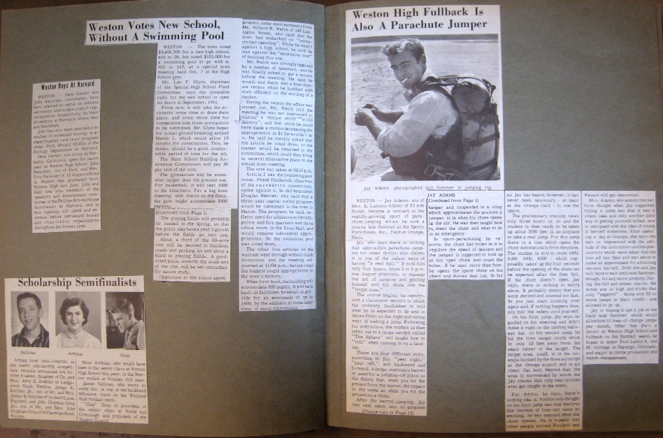 1950s Weston High School scrapbook