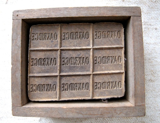 Dean estate's Oakridge butter mold